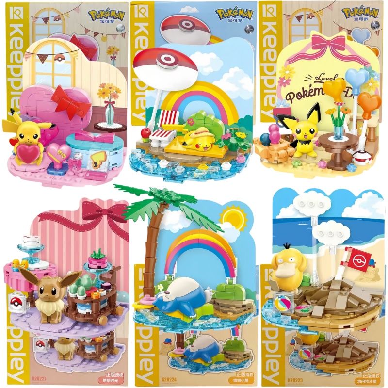 Model Kit Quick Pokemon - Originale Pokémon Beach Party Tema Building