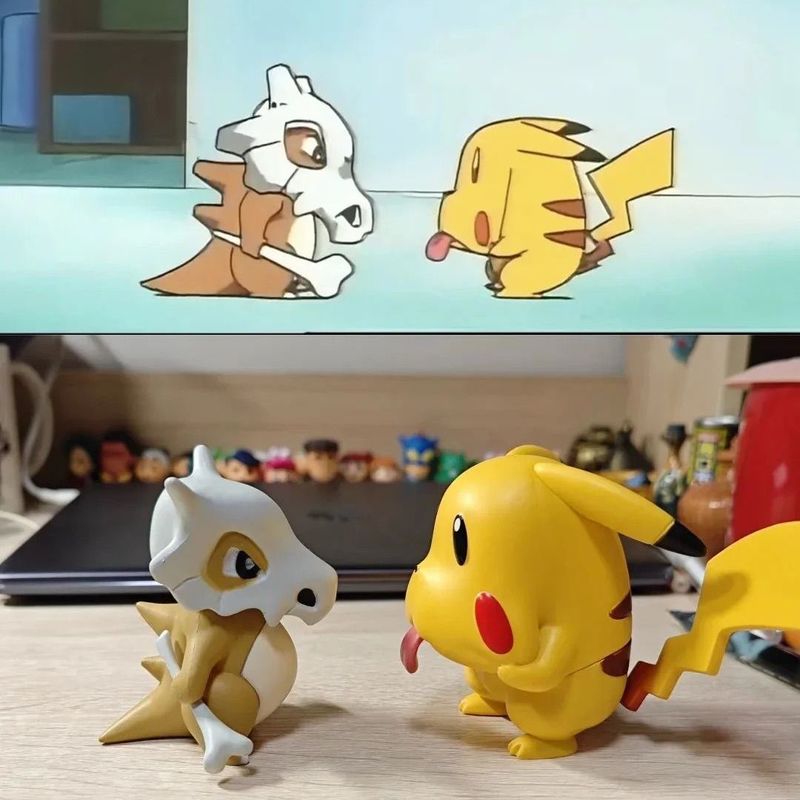 Model Kit Quick Pokemon - Statuetta Pokémon Cubone Grimace Pikachu da